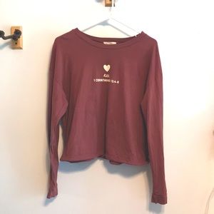 love is patient maroon t-shirt